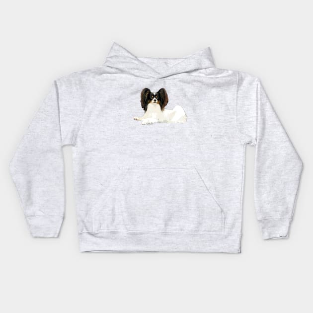 Papillon - Look at those butterfly ears! Kids Hoodie by ElegantCat